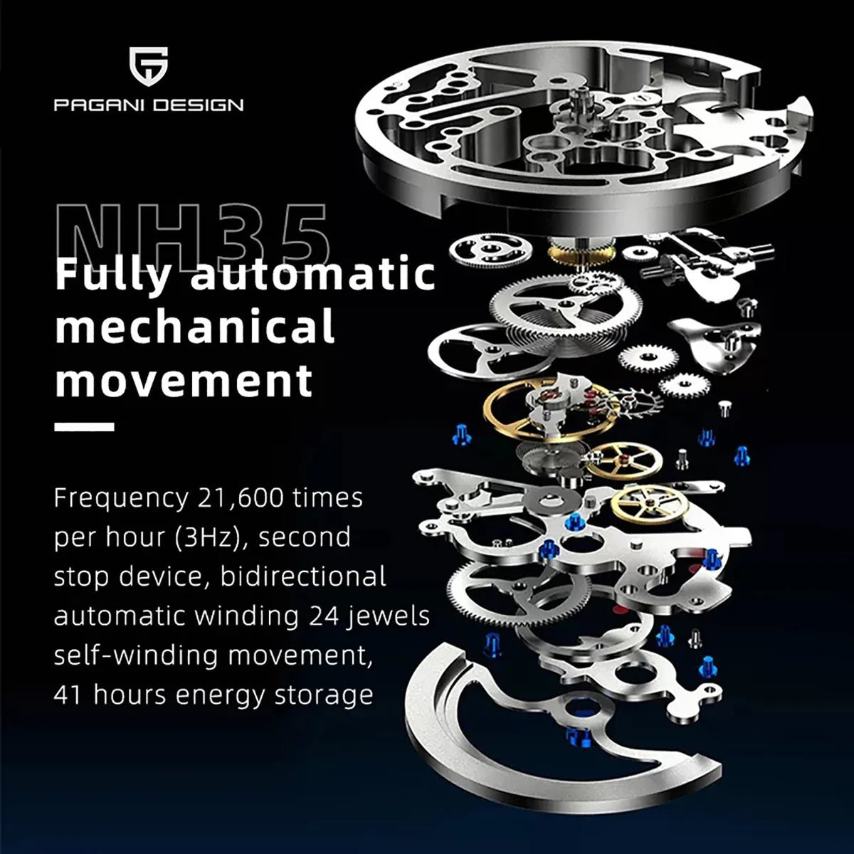 Orologio Meccanico Leopard Time - Movimento Automatico Giapponese NH35A, Cassa In Acciaio Inox, Edizione Speciale