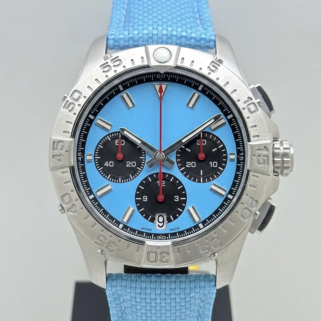 42mm Avenger Watch Japan VK63 chronograph Quartz Yellow Wolf high Sapphire 3 ATM