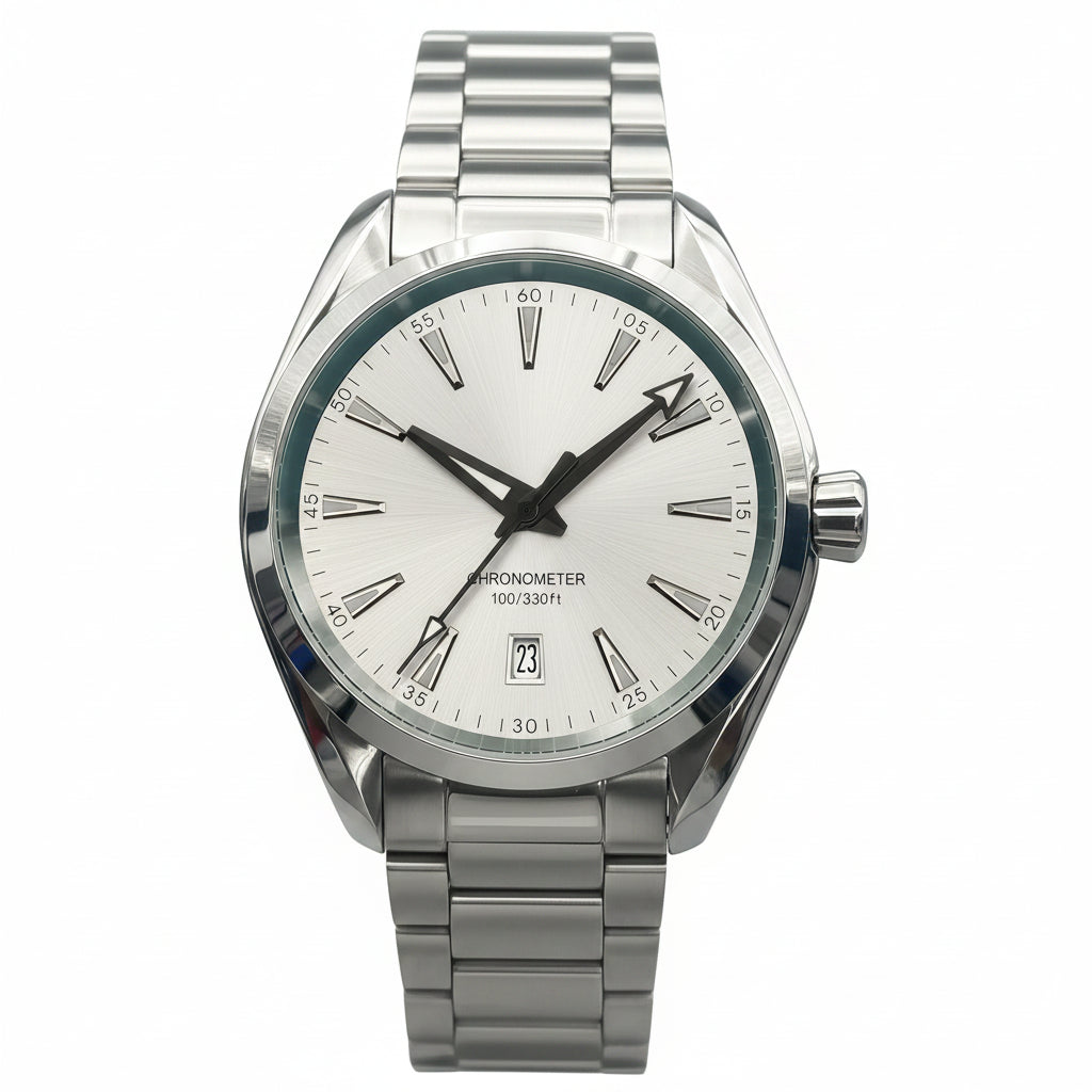 40mm Dress Watch Date Window At 6 NH35 Automatic Sapphire 10Bar half Sterile Customizable