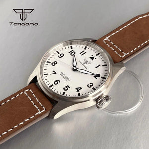 43mm Tandorio Big Pilot Watch TD144B NH35 PT5000 Automatic 20BAR Sapphire Luminous - Tandorio Watches