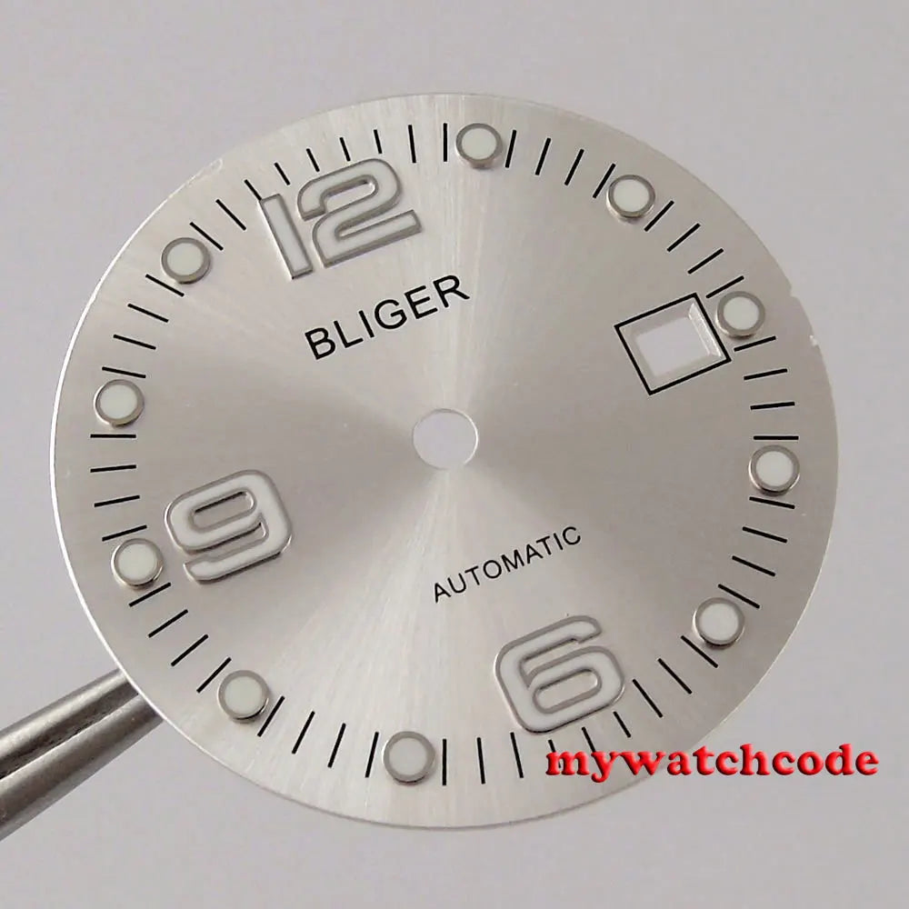 31.5 mm grey/white/blue/green/black watch dial date window fit for ETA 2824 2836,Miyota 8215 automatic movement men watch