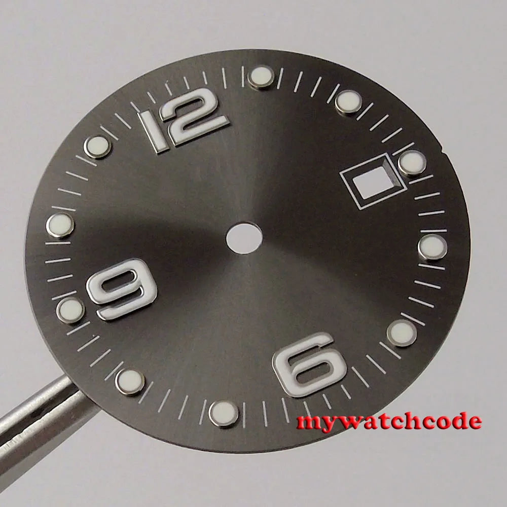 31.5 mm grey/white/blue/green/black watch dial date window fit for ETA 2824 2836,Miyota 8215 automatic movement men watch