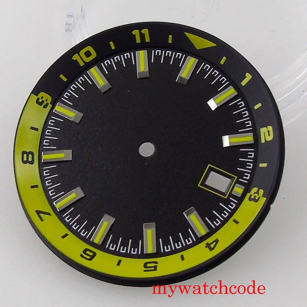 For NH35 NH36 Automatic Movement Sterile Watch Dial Parts With Date Window 36.6mm