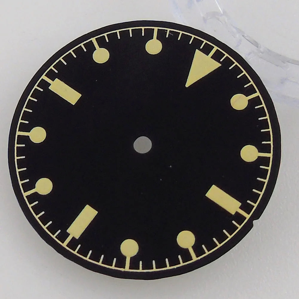 For NH35 NH36 MIYOTA 82 Series ETA 2836 2824 Automatic Movement 29MM California Black Super Luminous Watch Dial Face Hands Set