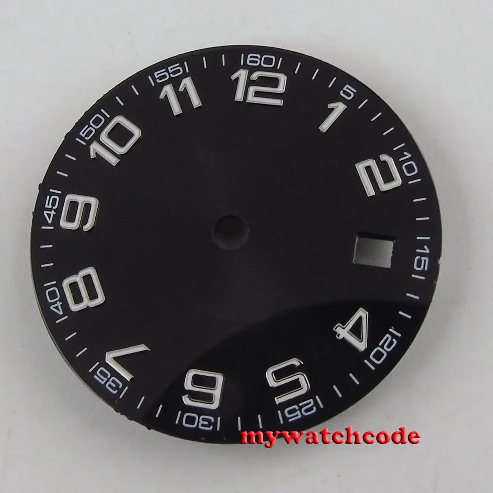 29.2mm silver/black/blue wtach dial date window fit for Miyota 8215/Mingzhu 2813 automatic movement men's watch