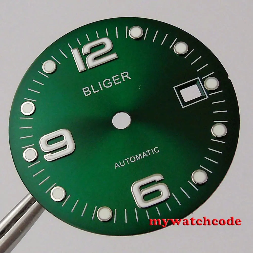 31.5 mm grey/white/blue/green/black watch dial date window fit for ETA 2824 2836,Miyota 8215 automatic movement men watch