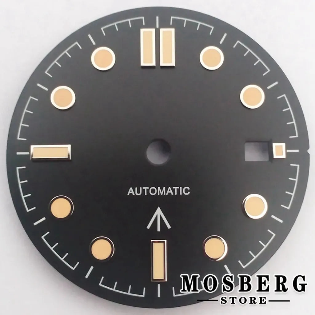 31mm Maker Watch Dial Watch Hands With Date Window Sterile Luminous For NH35 NH36 ETA2824 2836 Miyota8215 8205 DG2813 Movement