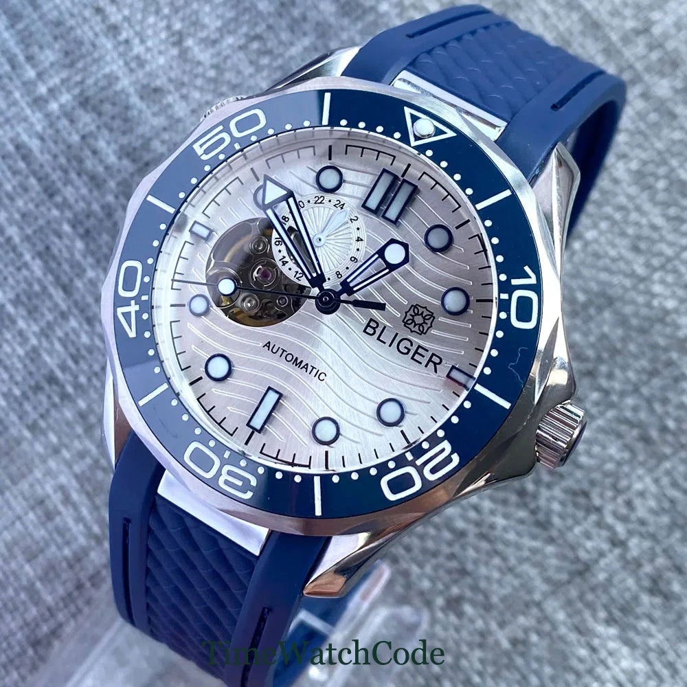 NH39A 41mm Bliger Seamaster Skeleton Sapphire Glass 3ATM NH39A 41mm Bliger Seamaster Skeleton Sapphire Glass 3ATM