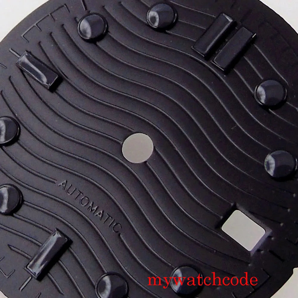 31mm Black Sterile Top Quality Date Window Watch Dial Hands For NH35 Movement Parts