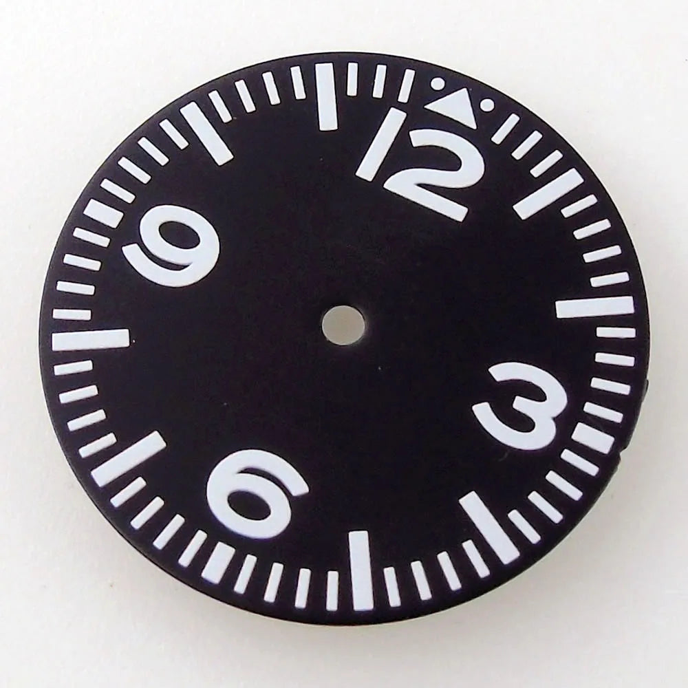 29mm Logo/Sterile na Watch Dial Face Hands Set Fit NH 35 NH 36 ET A2824 PT 5000 MIY OTA82 Series DG2813 Movement Green Luminous