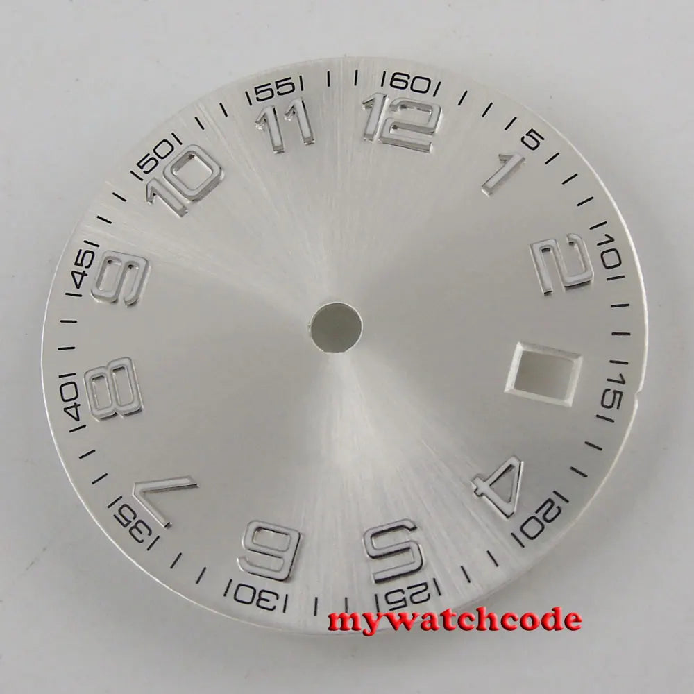 29.2mm silver/black/blue wtach dial date window fit for Miyota 8215/Mingzhu 2813 automatic movement men's watch