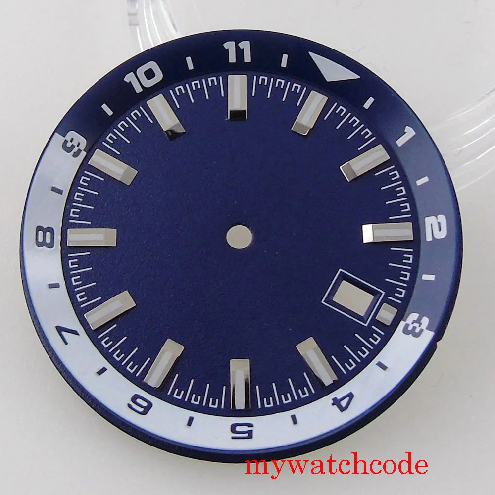 For NH35 NH36 Automatic Movement Sterile Watch Dial Parts With Date Window 36.6mm