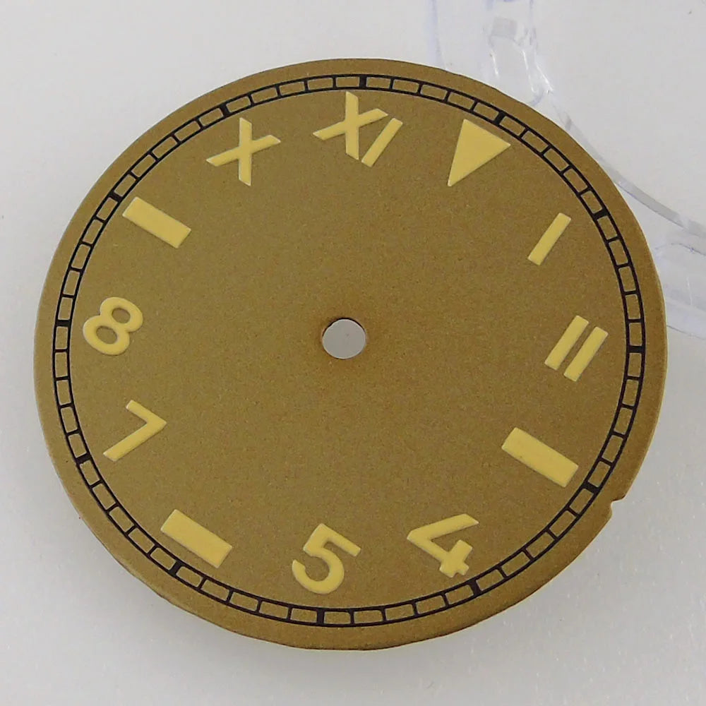 For NH35 NH36 MIYOTA 82 Series ETA 2836 2824 Automatic Movement 29MM California Black Super Luminous Watch Dial Face Hands Set