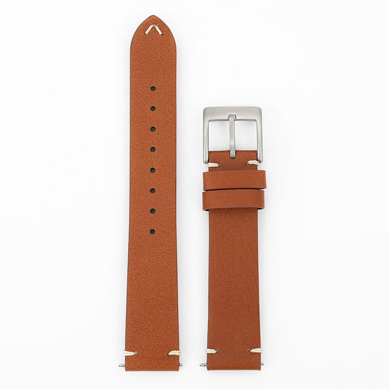 Brown Genuine Leather Watch Strap