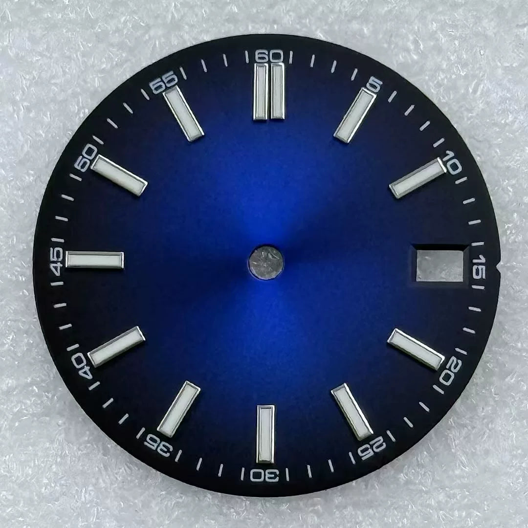 28.5mm double nail Dial with number minute mark Green luminous for NH35 movement