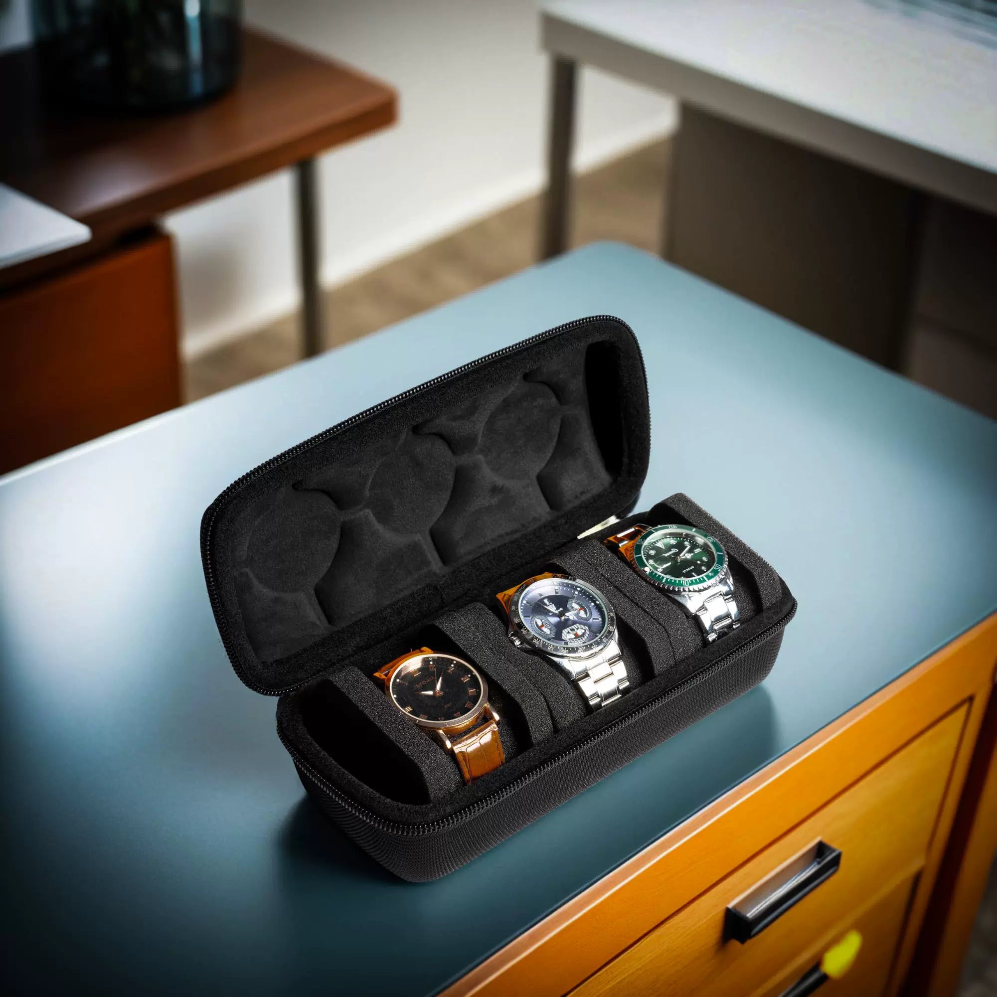 Fabric Watch box Watch protection box Travel portable multi-grid anti-friction pressure-resistant