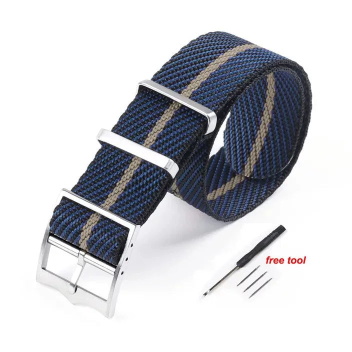 NATO Canvas Nylon Strap 20/22mm PVD Bronze Color Buckle For Pilot Diver