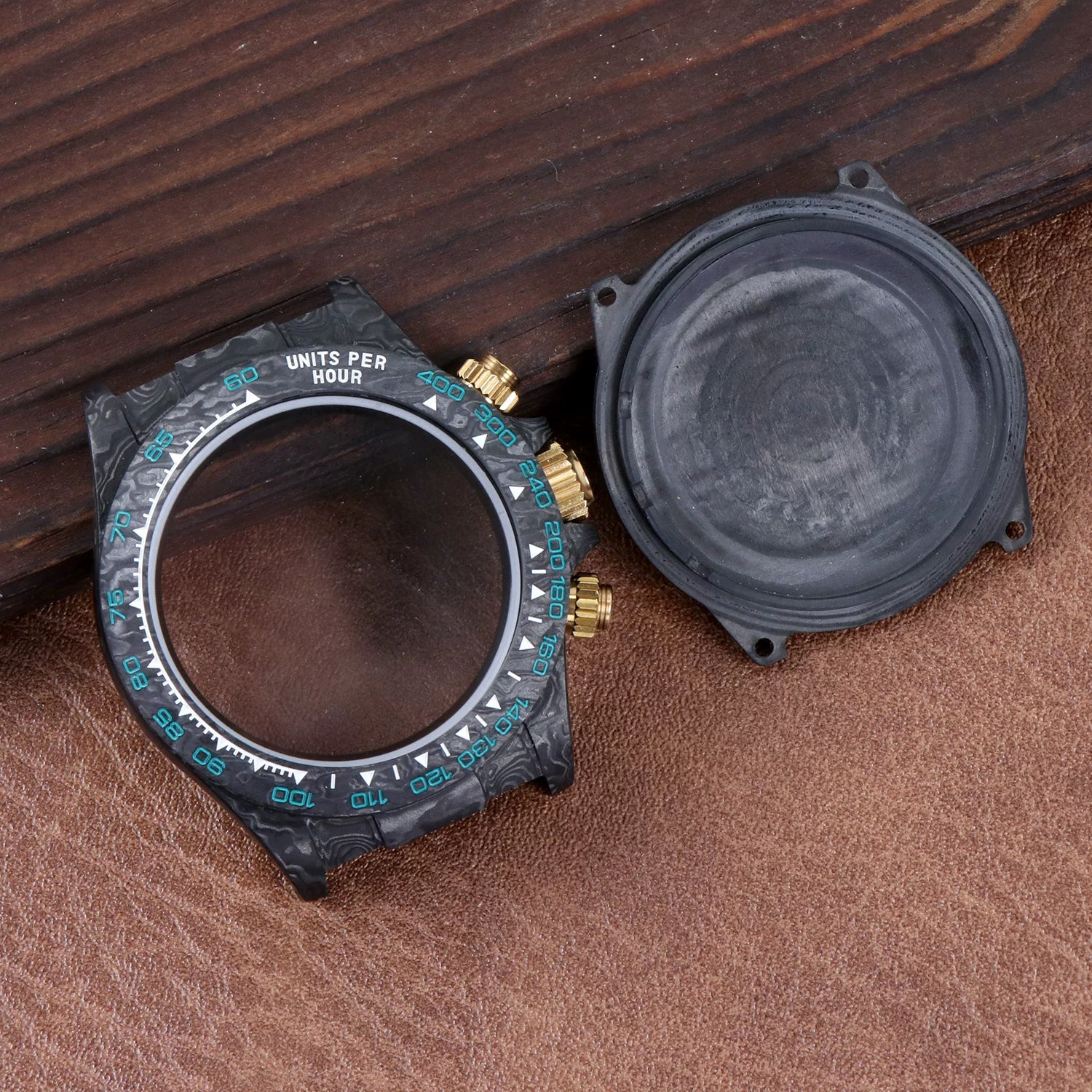 40mm Carbon Fiber Case for VK64 VK63/4130/4802 Movement Daytona Modified AccessoriesSapphire Mirror