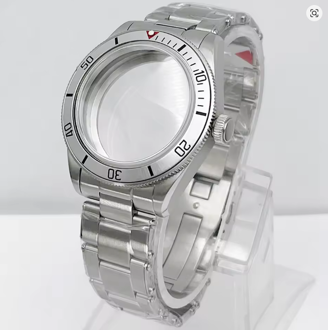 39MM BB58 Watch Case with Oyster Bracelet dome sapphire glass case for NH35NH36ETA2824 movement