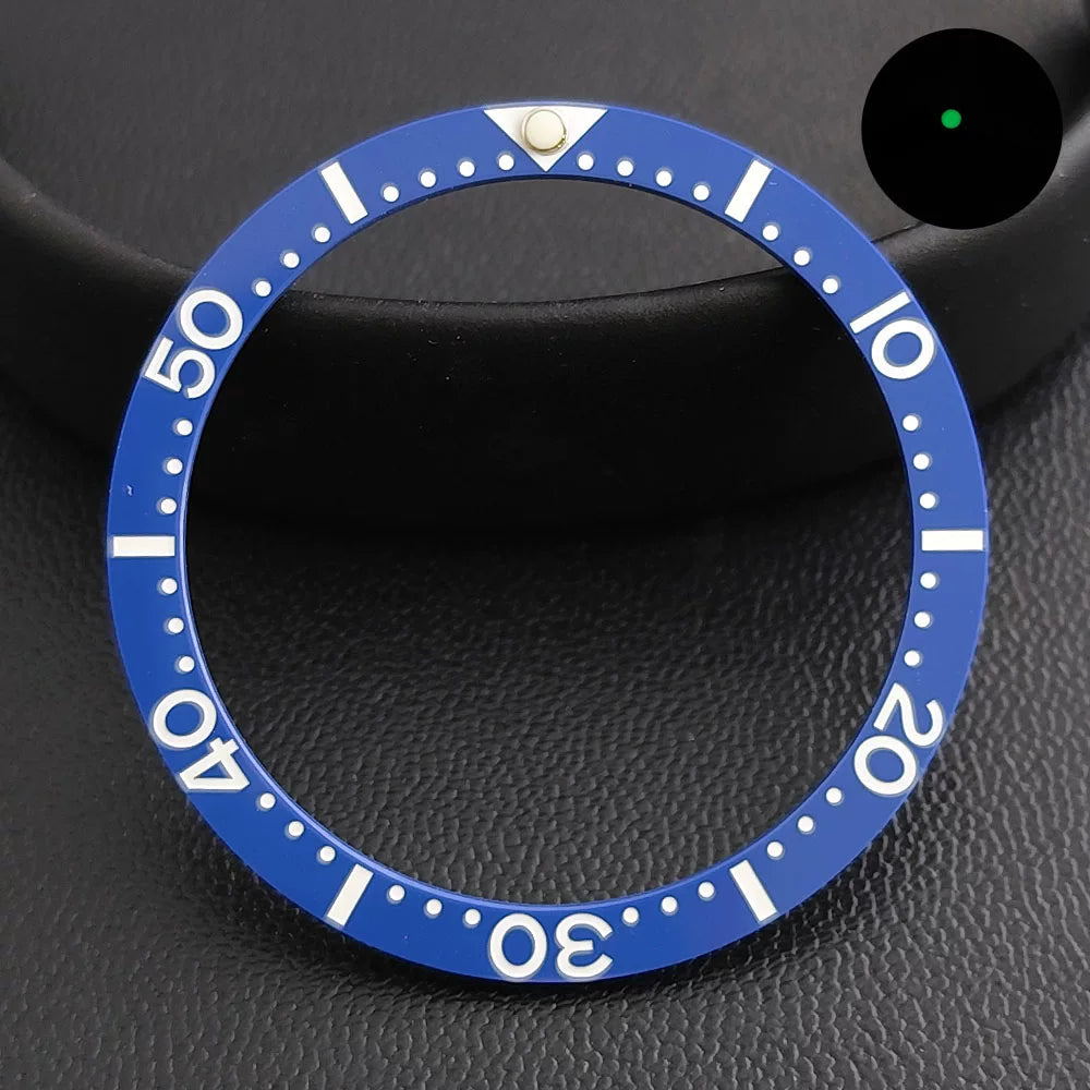 Watch bezel accessories 33.7mm * 27.5mm ceramic ring flat bottom bezel watch replacement accessories Skx13