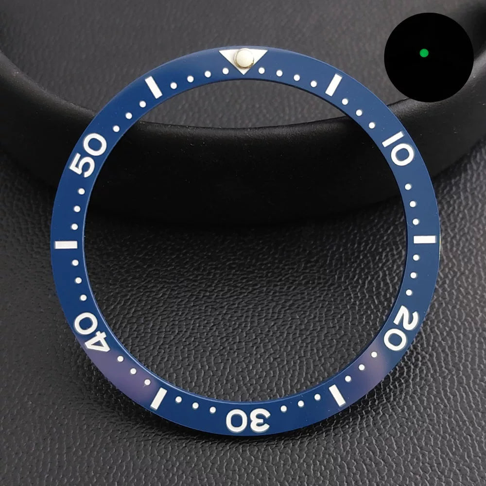 Watch bezel accessories 33.7mm * 27.5mm ceramic ring flat bottom bezel watch replacement accessories Skx13