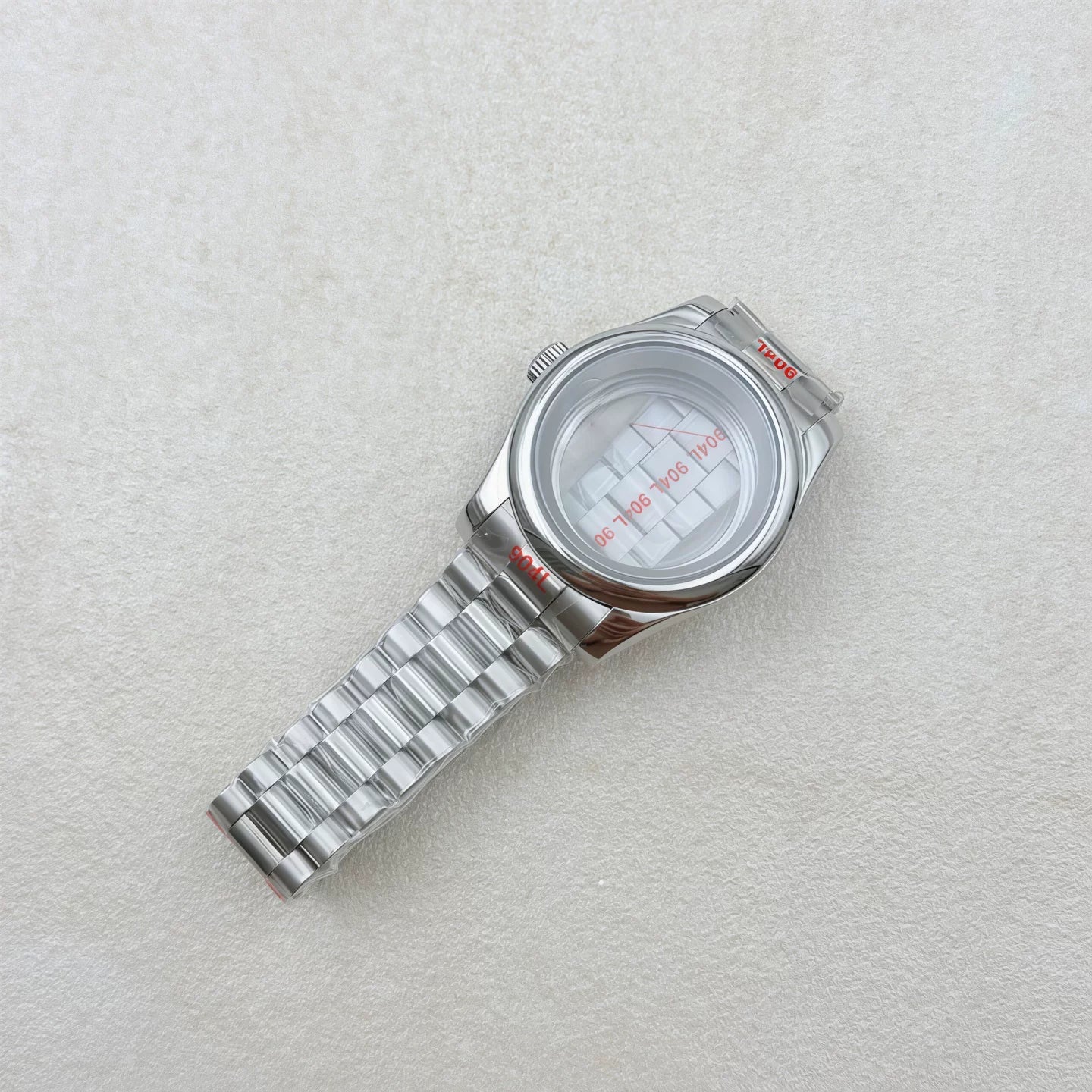 36MM/39MM Datejust Watch Case With Presidential Strap Set Sapphire Glass for NH35/NH36,34 38 etc Movement 10ATM