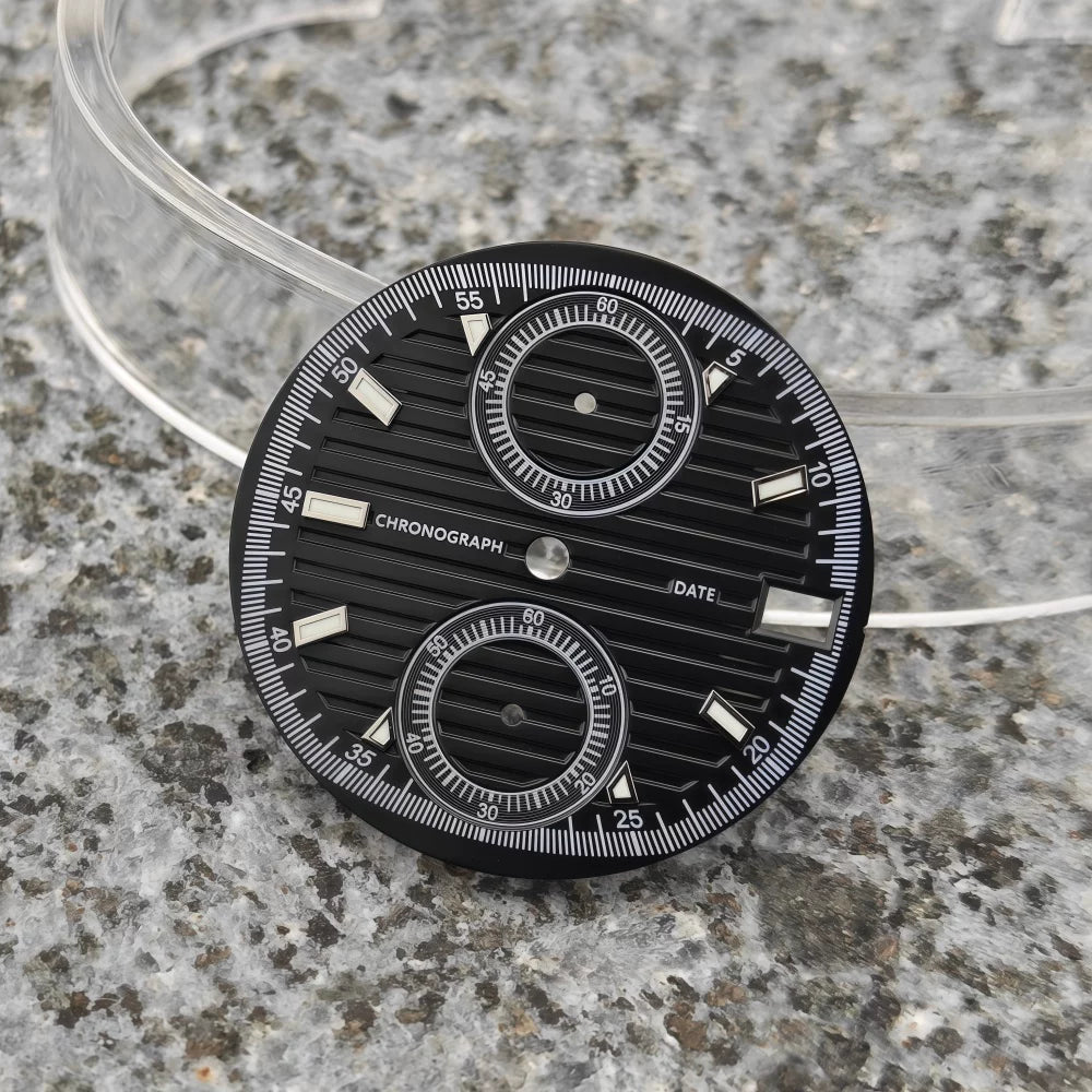 30mm VK61 Dial Chronograph Multifunctional Surface Nautilus Modified Green Luminous Watch Accessories