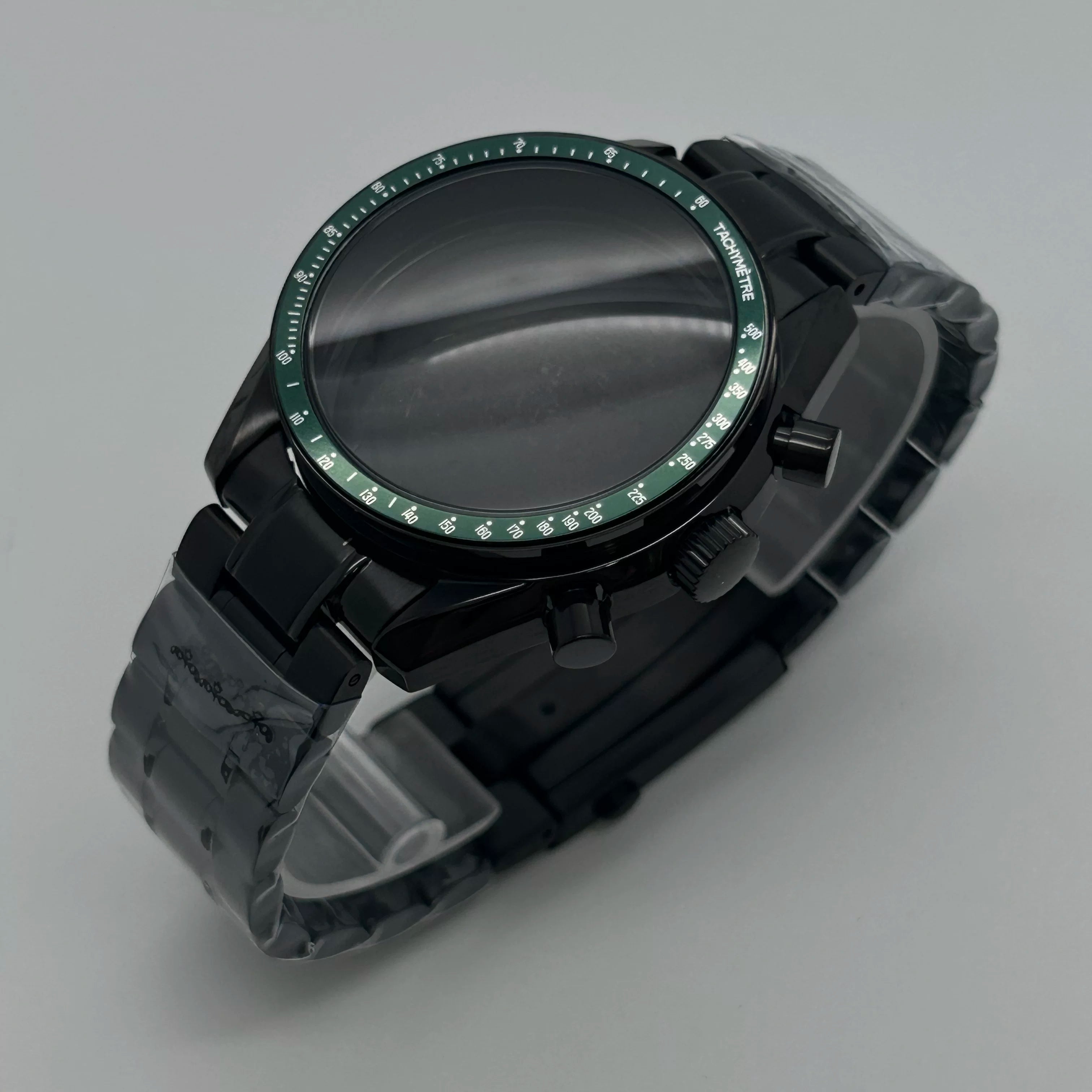40MM PVD Black Speedmaster Case moon Caseback for VK63 movement