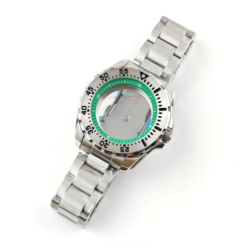 44mm Monster Watch Case Japan NH35 diving watch water ghost small can monster penguin case modified watch accessories 10ATM