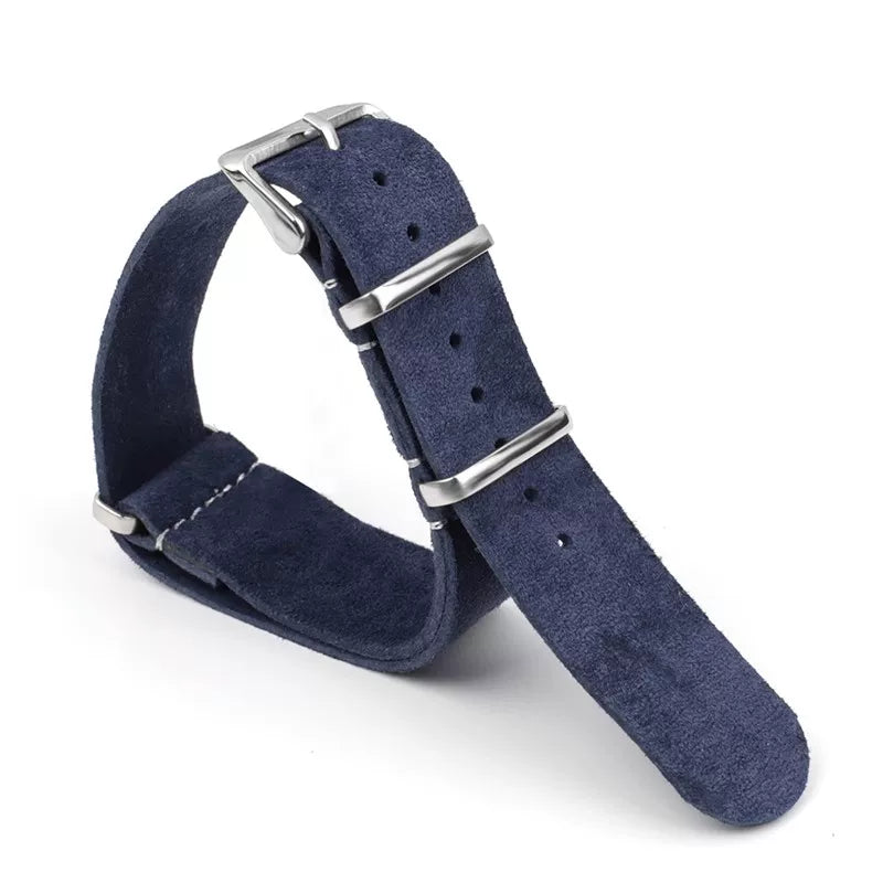 Vintage NATO suede leather strap men's and women's Band 18mm 20mm 22mm 24mm FXD