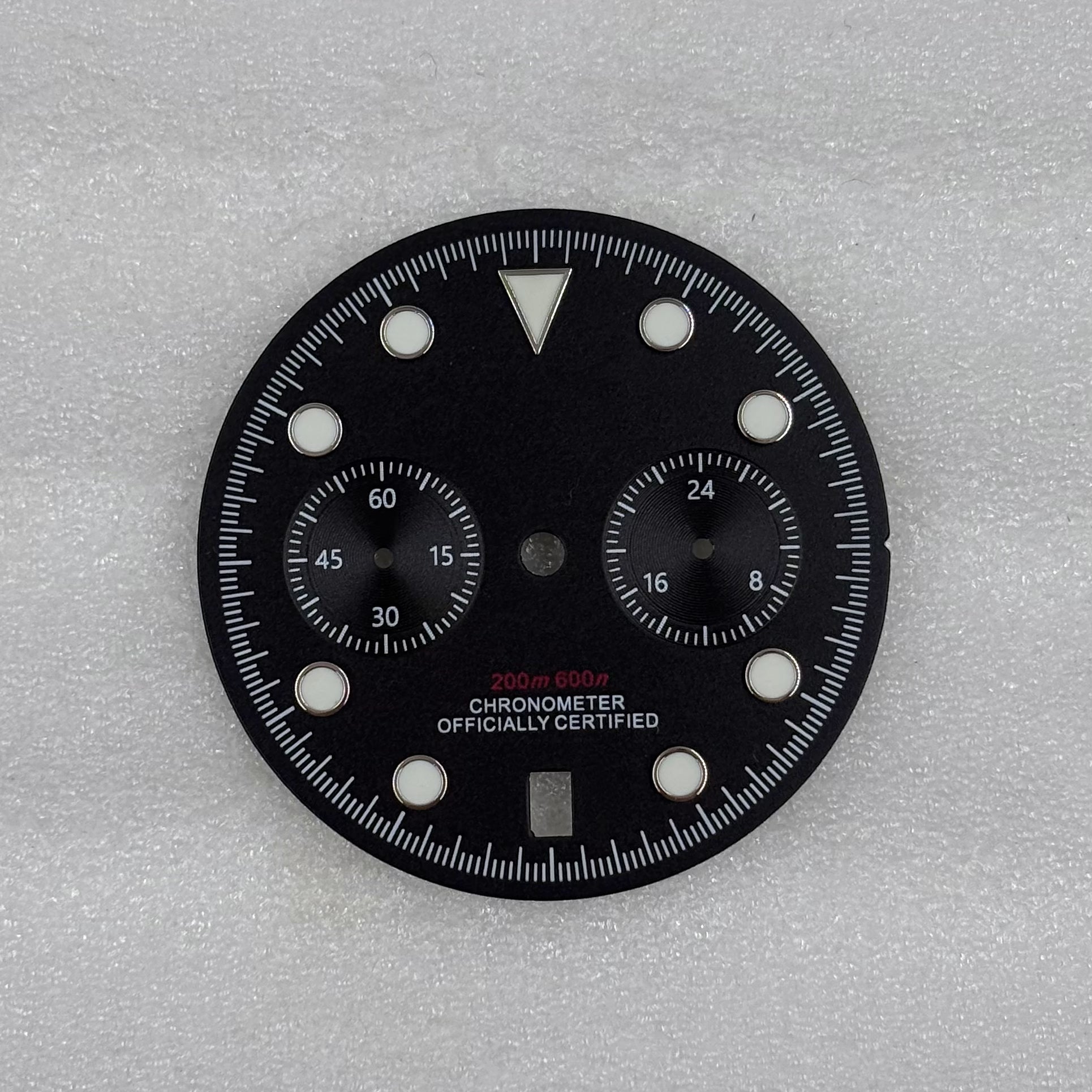 32.5mm Speedmaster VK64 Dial for quartz movement green luminous 2 eyes