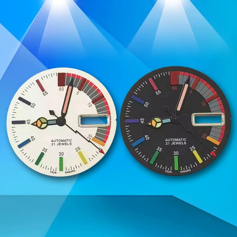 28.5MM NH36 Dial luminous with hands for crown at 3,3.8.4.2