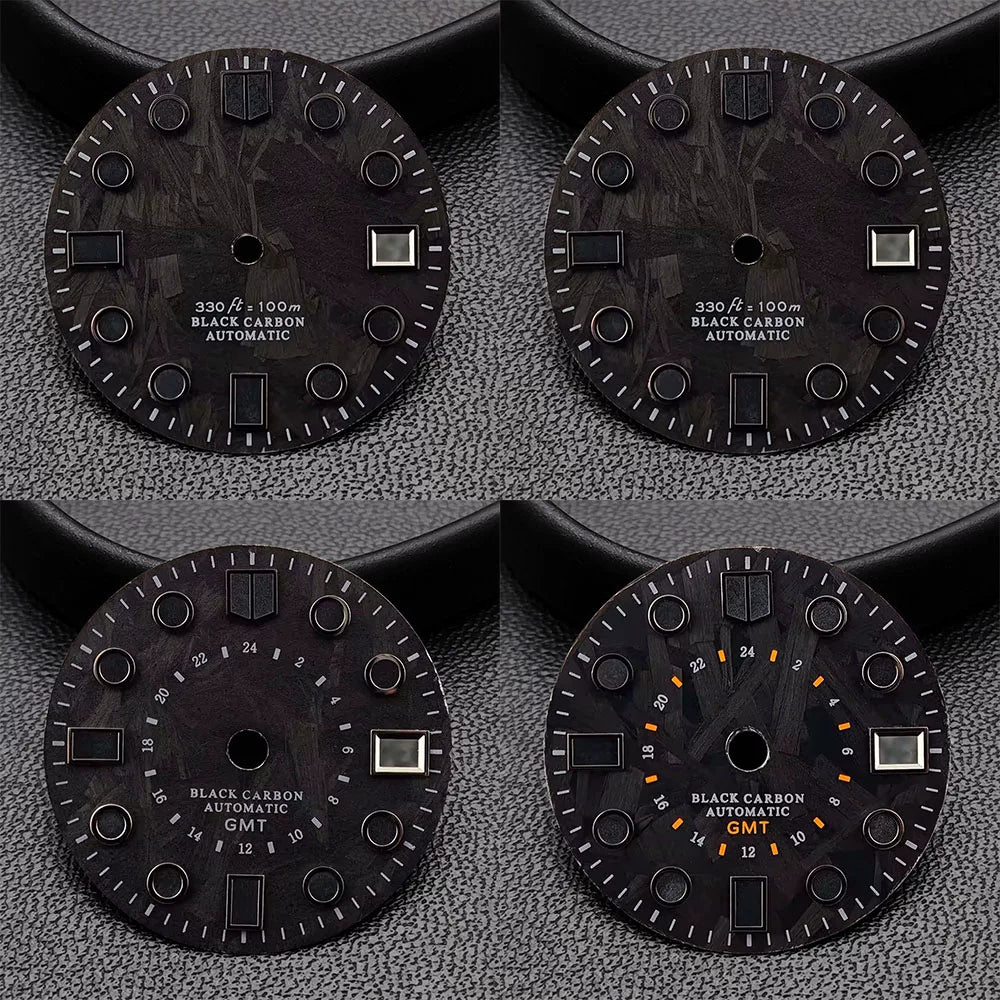 Balck Carbon fiber dial 28.5MM for NH35 / NH34 / miyota 8215 /ETA 2824 PT5000