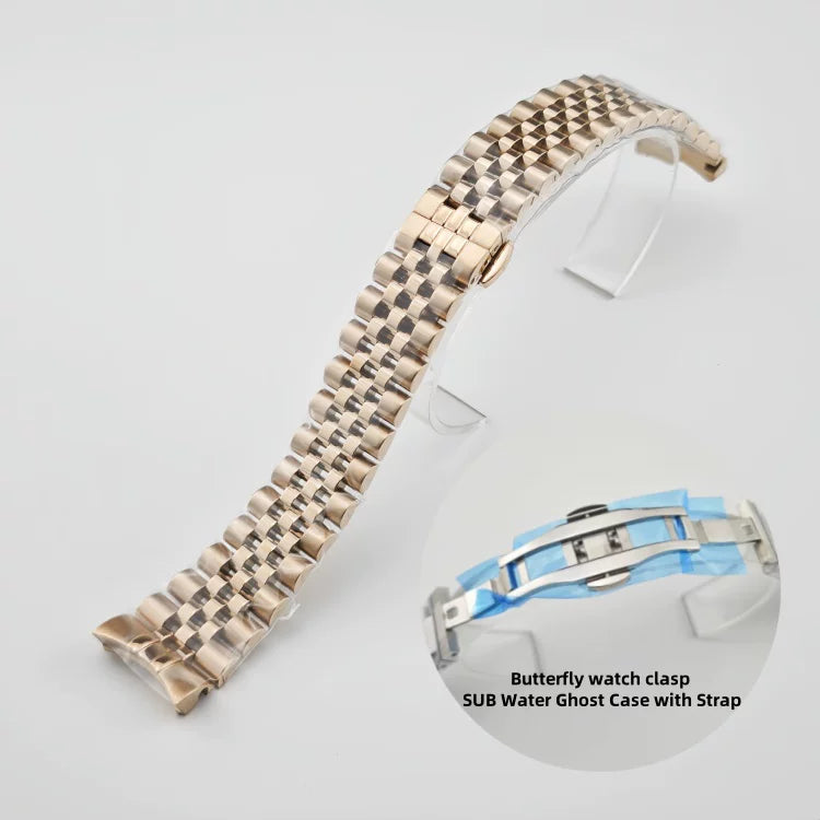 20mm Butter Fly Bracelet For SUBmariner GMT Yach master Explorer Oyster Airking etc DateJust Day Date Oyster Jubilee Gold Black Silver Two Tone