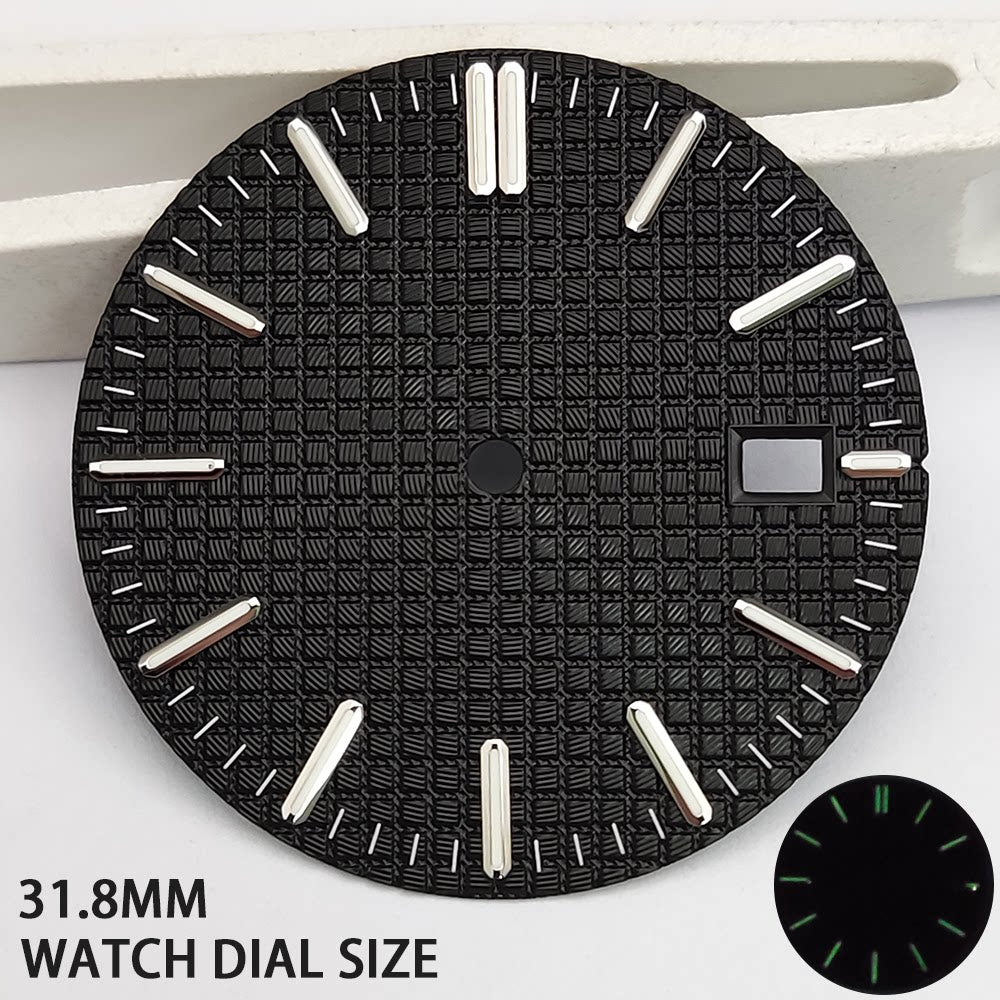 31.8MM Oak Watch Dial Luminous Suitable for NH35A Movement Rose Gold blue green white Prx