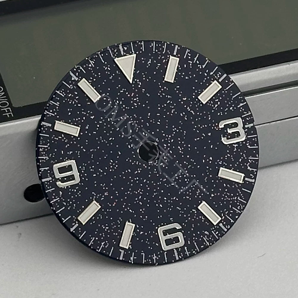 28.5mm Starry Dial with markers Night Sky Watch Dial for NH35 NH36 NH38etc Lumunious Marker