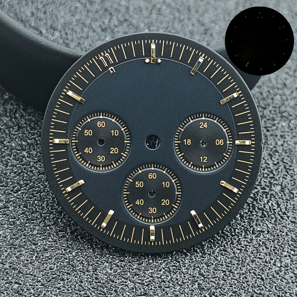 Speedmaster Dial 32.5mm for Japan VK63 movement Chronograph Dial Sterile