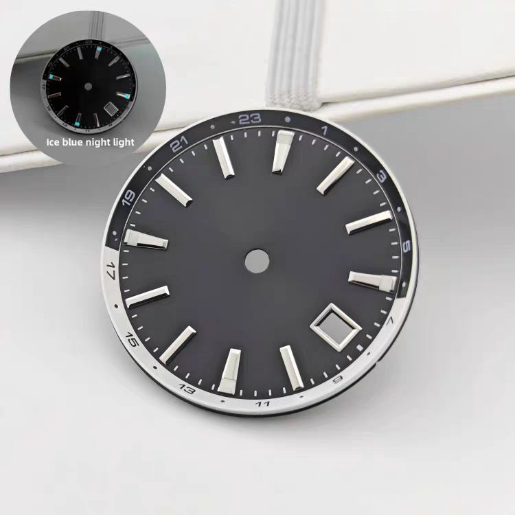 44mm GS Mod Dive Watch Case For NH34 NH35 36 with Tai Chi Bezel BGW9 Lume Sterile Dial Case Hands Ice Blue Luminous Mineral Glass