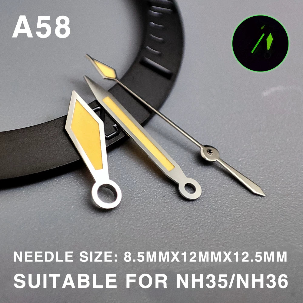 Modified watch hands luminous watch accessories suitable for NH35/36/34 38 4R movements