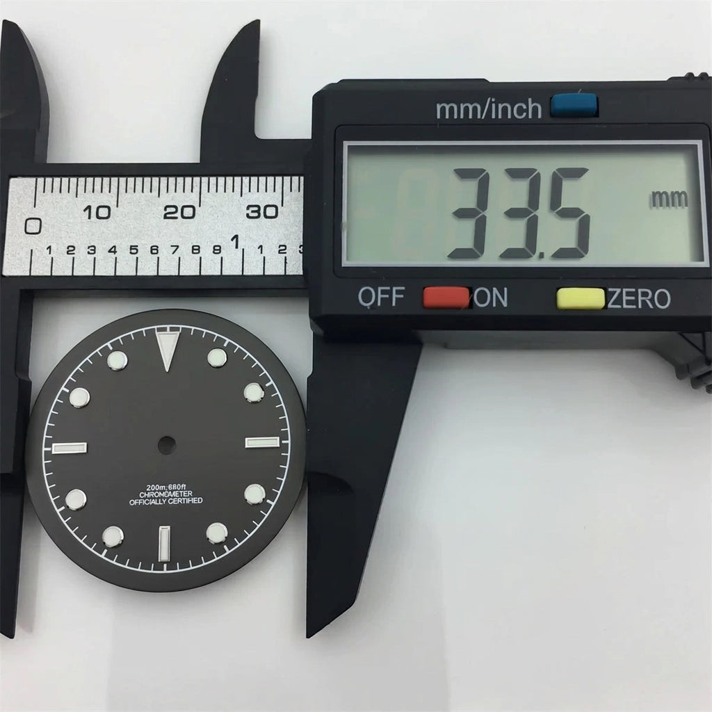 33.5mm Black Bay dial green luminous NH35 36 ETA2824 2836 miyota 8215 movement for 41mm Case