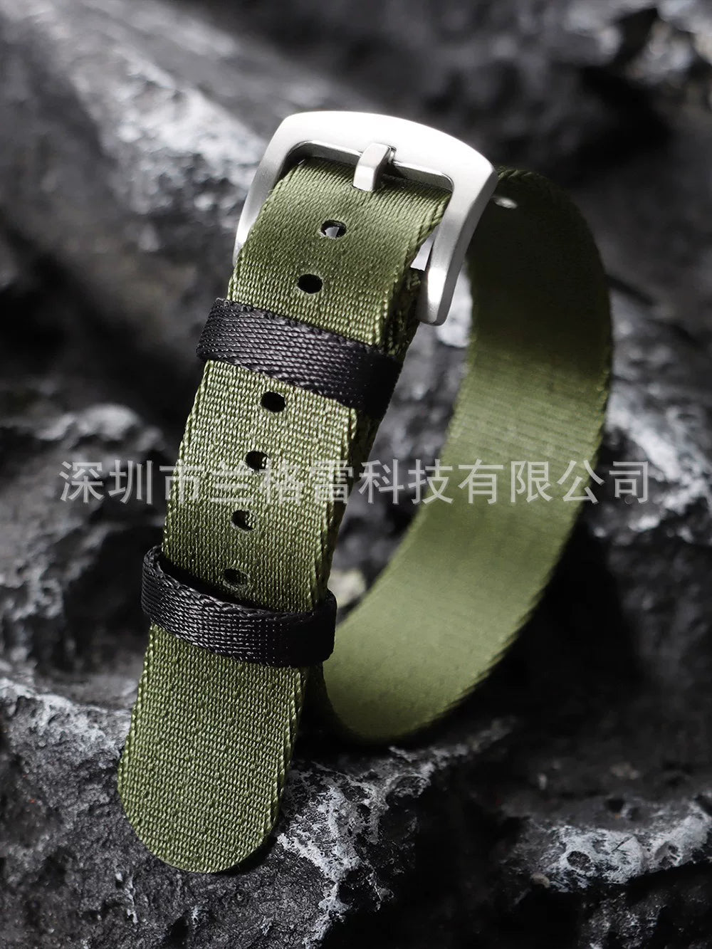 HIgh density nylon Nato strap ZHLU canvas sports wristband 18/20/22 mm double ring brushed buckle FXD