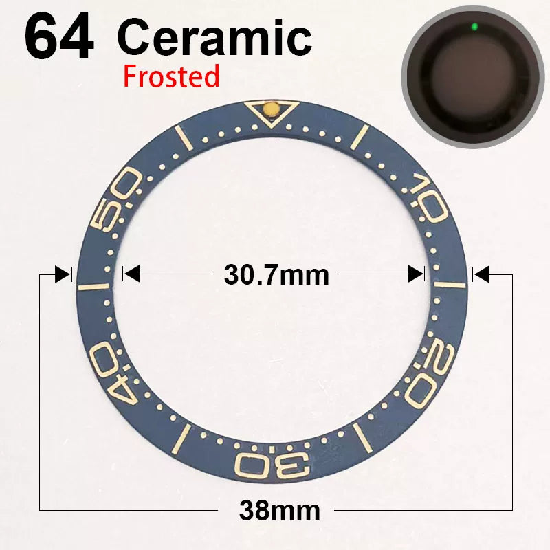 Ceramic Bezel For 42MM Seamaster Case diameter 38mm * 30.7mm