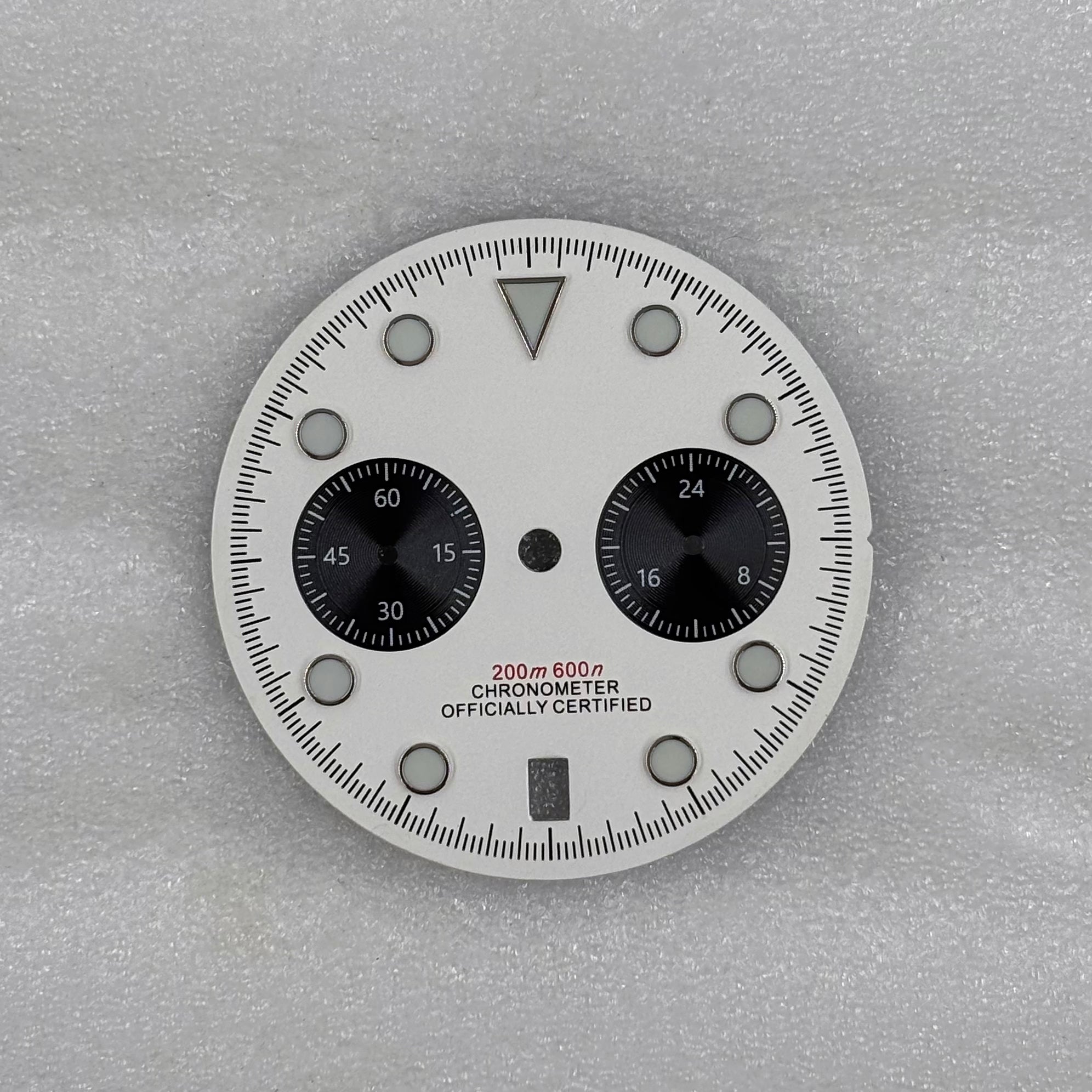 32.5mm Speedmaster VK64 Dial for quartz movement green luminous 2 eyes