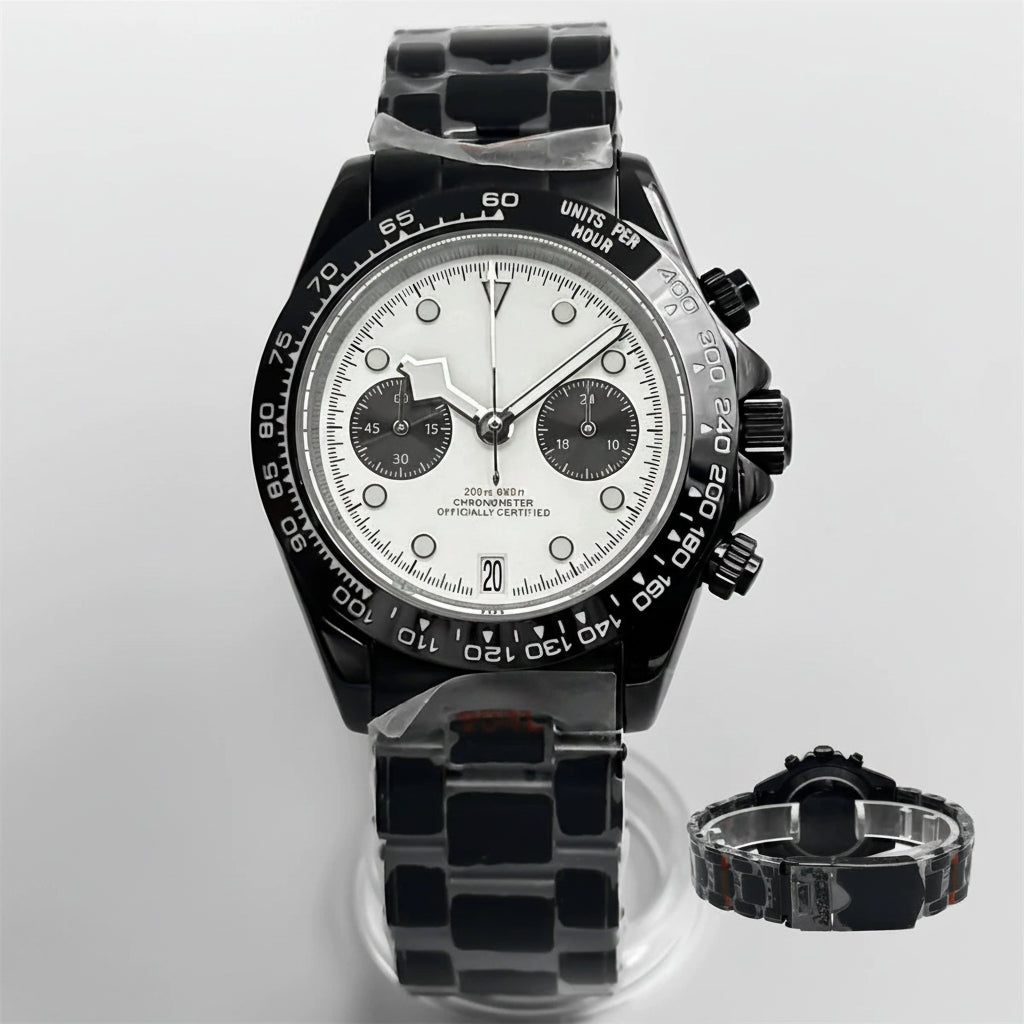 39Mm VK64 Datona Watch 2 eyes Chronograph Quartz 5-pin green 39Mm VK64 Datona Watch 2 eyes Chronograph Quartz 5-pin green