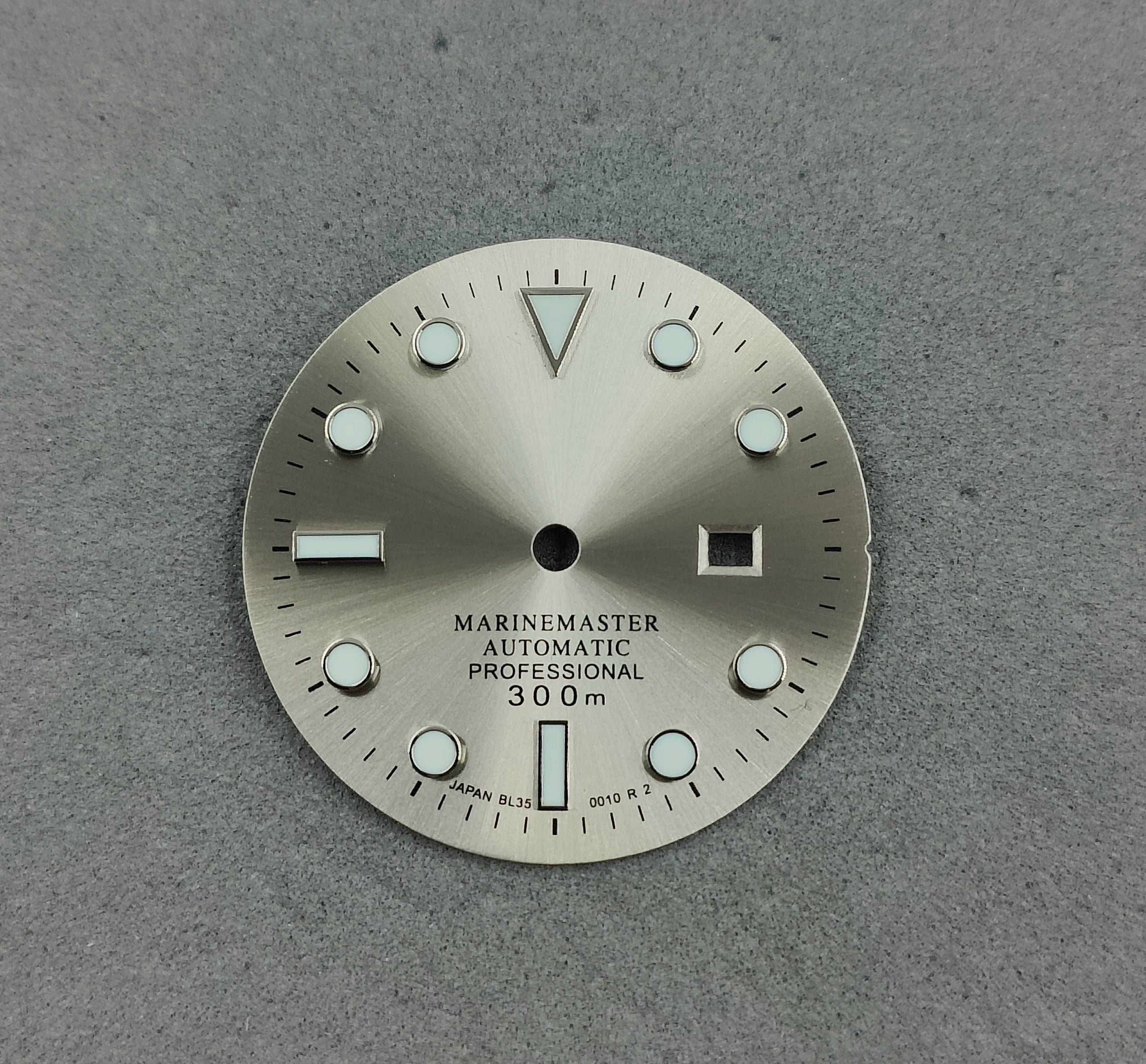 Lady Submariner Dial 24.5mm Sunburst green luminous light for installing NH05 modified watch accessories