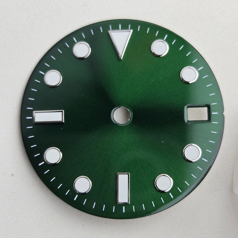 Enamel Dial Sub style 28.5MM Watch Accessories Full Sterile for NH35/36 Movement Blue Lume