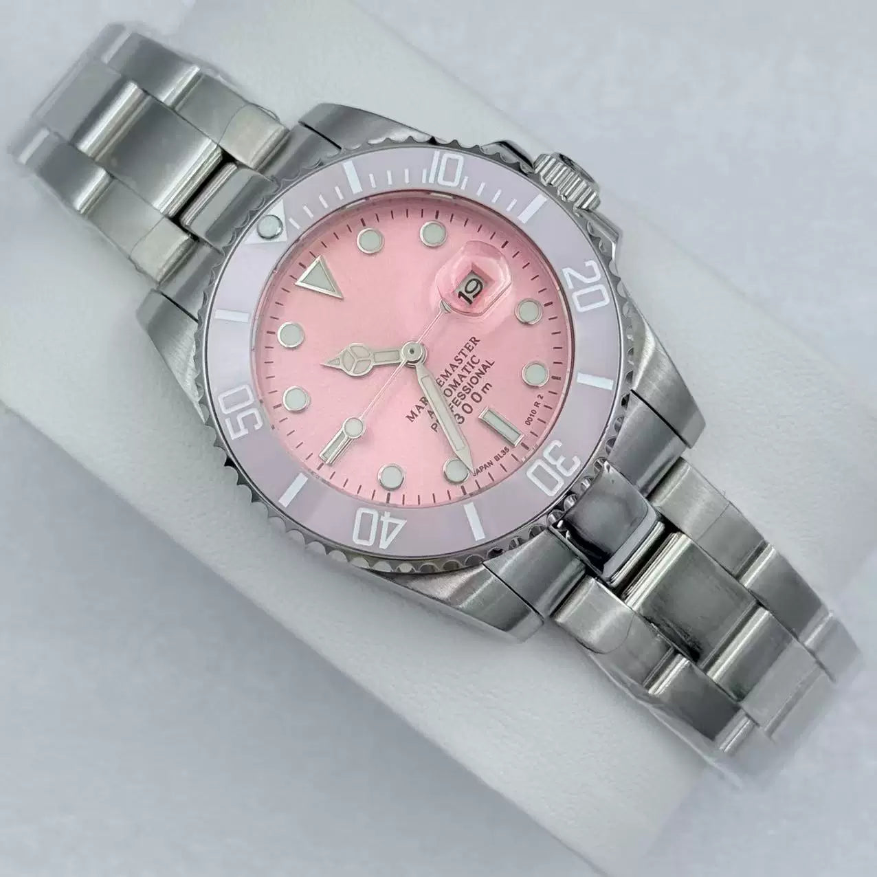 33mm Lady Diver Submariner Japan NH05 movement sapphire glass female dive 30ATM Glassback