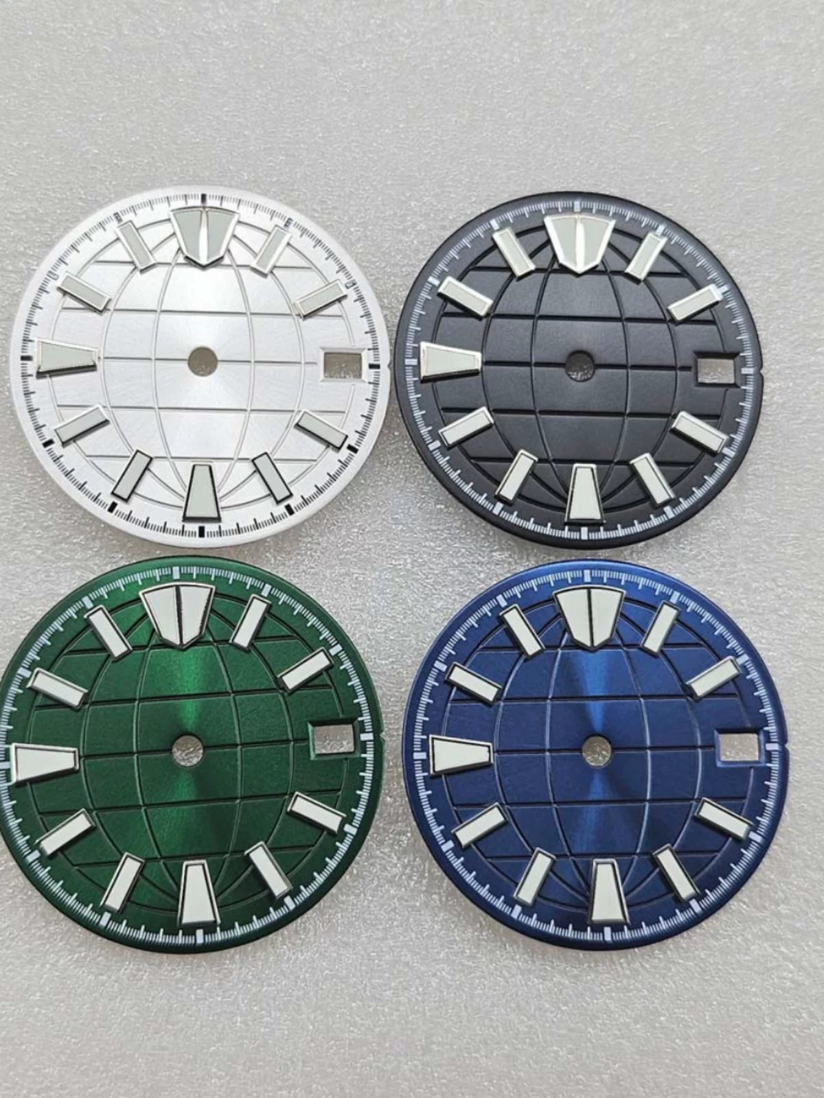 28.5mm Sunburst Aquanaut Dial green luminous for NH35/36 4R36 movement 3,3.8 4.2 position