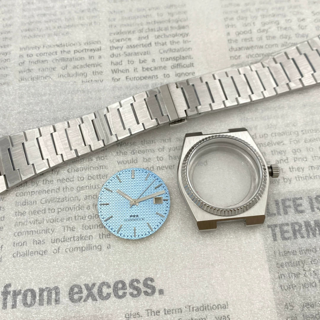PRX Super Player Watch Case +Dial Hands 40mm NH35 Movement Sapphire GlassBack 5ATM fit 31.8mm Dial