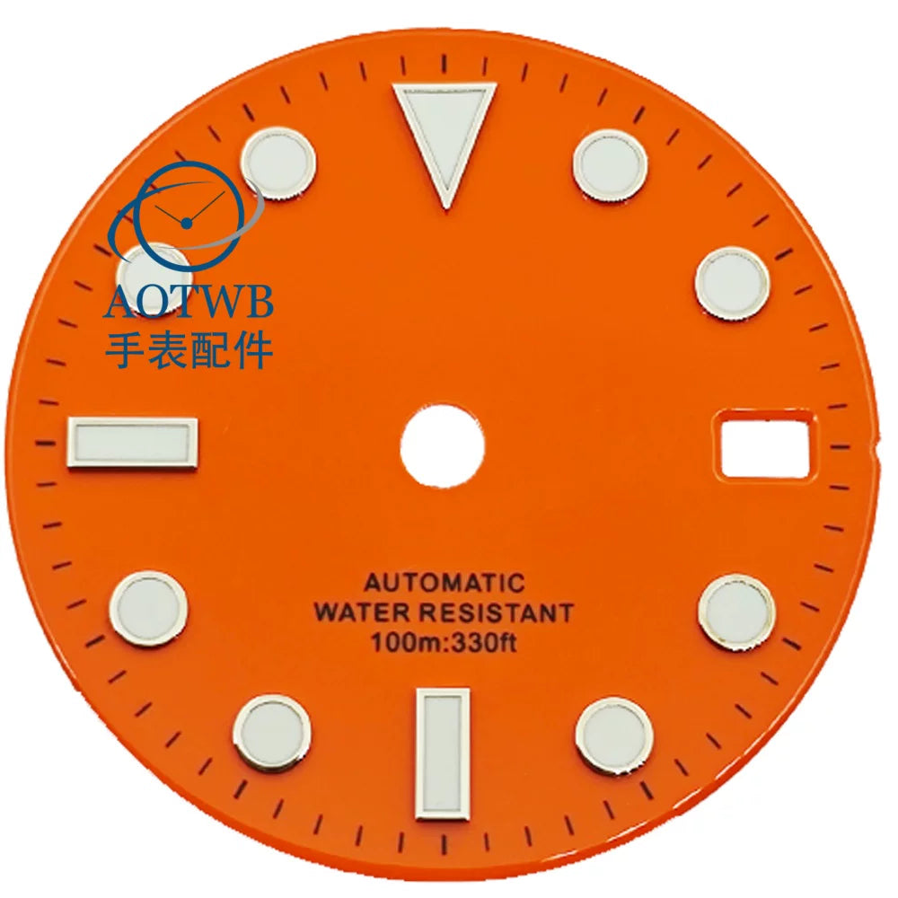28.5MM Submariner Dial sunburst Blue luminous NH35 NH34 ETA2824 PT5000 Miyota8215 ST2130